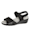 Semler Sandaaltje met luchtgepolsterde zool, Zwart
