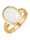 KLiNGEL Damenring mit 1 Opal, Weiß