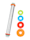 Wenko Edelstahl-Teigrolle mit Abstandhalter, 4 Teigdicken, Mess-Skala bis 34 cm, Silberfarben