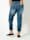 Jeans met modieus tape opzij
