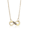 Elli DIAMONDS Halskette Infinity Schwarzer Diamant (0.045 Ct.) 375 Gelbgold, Gold