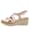 Sandaaltje met aantrekkelijke riempjes, Nude/Goudkleur