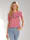 AMY VERMONT Shirt met mooie folieprint, Pink/Wit