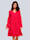 Alba Moda Robe en dentelle florale devant et dos, Rouge