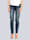 Alba Moda Skinny-Jeans mit Stickereien mit Zitronenmotiv, Blau