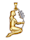 Sternzeichen-Anhänger - Jungfrau - in Gelbgold 375, Bicolor