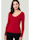 zero Pullover herzförmiger Ausschnitt, crimson red