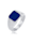Ring Herren Siegelring Emaille Blau Basic 925 Silber