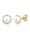 Elli Premium Ohrringe Perlenkugel Süßwasserzuchtperle Basic 375 Gelbgold, Weiß