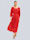 Alba Moda Kleid mit Plissiertem 3/4 Arm, Rot