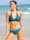 Rösch Bikini in Neckholderform mit Bändern zum schnüren, Blau