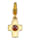 Kreuz-Einhänger mit Granat-Cabochon in Gelbgold 375, Gelbgold