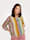MONA Pull-on blouse in a striped design, Multi