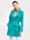 MONA Trench-coat en coton majoritaire, Turquoise