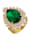 Golden Style Dámsky prsteň vo farbe žltého zlata, Zelená
