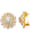 Golden Style Oorclips met kristallen, goudkleur