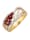KLiNGEL Damenring in Silber 925, vergoldet, Rot