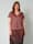 Sara Lindholm Shirt mit gesmoktem, elastischem Bündchen am Saum, Haselnuss