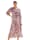 AMY VERMONT Kleid in grafischem Muster, Rosé/Multicolor