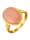 Diemer Farbstein Damenring mit Mondstein-Cabochon in Gelbgold 585, Gelbgold