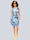 Alba Moda Kleid mit Farbverlauf in Blautönen, Blau/Weiß