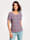 MONA T-shirt à imprimé millefleurs, Marine/Rose vif/Turquoise