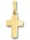 One Element Kreuz Anhänger Kreuz aus 333 Gelbgold, gold
