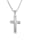 trendor Kreuz-Anhänger Weißgold 585 / 14K mit Silberkette, silber