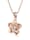 Elli DIAMONDS Halskette Frangipani Blüte Diamant (0.03 Ct) 925 Silber, Rosegold