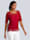 Alba Moda Bluse aus femininer Spitze, Rot