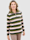 Paola Sweatshirt im Streifen-Dessin, Flaschengrün/Oliv