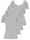 Comazo 4er Pack Damen Shirt ¼ Arm, grau-melange-grau-melange