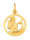 Pendentif Signe du zodiaque Verseau en or jaune 585, Coloris or jaune
