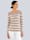 Alba Moda Pullover mit effektvollen Stickereien, Taupe/Weiß