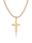 Kuzzoi Halskette Männerkette Kreuz Gehämmert Massiv 925 Silber, Gold