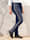 MIAMODA Jeans med leopardmönstrade revärer, Dark blue