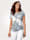 MONA Shirt met paisleyprint, Ecru/Lichtblauw/Nachtblauw