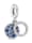 Pandora Charm-Anhänger -Funkelnde blaue Scheibe- 799186C01, Silberfarben