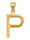 Diemer Gold Buchstaben-Anhänger "P" in Gelbgold 585, Gelbgoldfarben