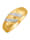 Damenring mit Diamant in Gelbgold  375, Bicolor
