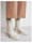 Culotte mit geprägter Leder-Optik Wide Leg