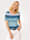 MONA Shirt met aquarelprint, Marine/Lichtblauw