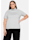 Sheego Shirt mit Stehkragen, in leichter A-Linie, hellgrau