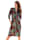 AMY VERMONT Kleid in effektvollem Animal-Print, Schwarz/Multicolor
