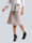 Alba Moda Pletená sukňa v zavinovanom vzhľade, Béžová