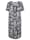 m. collection Jersey jurk met sierknopen aan de hals, Zwart/Wit
