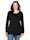 Sheego Shirt mit Serafinokragen, schwarz