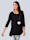 Alba Moda Tričko v modernom vrstvenom vzhľade, Čierna