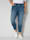 Janet & Joyce Jeans mit modischem Galonstreifen, Blue stone/Rot