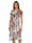 AMY VERMONT Kleid mit abstrakten Print, Blau/Gelb/Rot